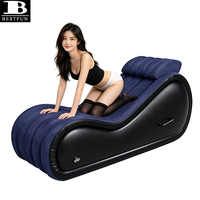 Canapé gonflable pour couples, multifonctionnel, en tissu doux, chaise longue avec coussin pour la chambre à coucher, mobilier intime