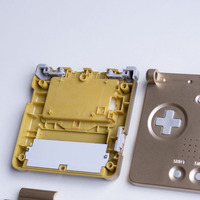 Cangkang Pengganti Desain Bebek Kartun Kuning Lucu Warna Emas Premium dan Kotak Kustom untuk Game Boy Advance SP Cetak UV