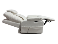 Canapé inclinable électrique au design moderne, revêtement en tissu, triple moteur, massage par airbag, fauteuil releveur pour personnes âgées