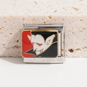 Halloween Italian Stainless Steel Modular Bracelet Cartoon Charm Unisex Party Jewelry Chain - Product Image 4