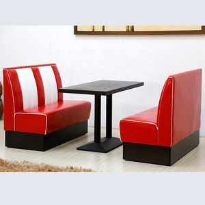 Muebles Retro Vintage Estilo Americano de los Años 50, Juego de Mesa y Sillas de Comedor, Muebles Usados para Restaurante - Product Image 3