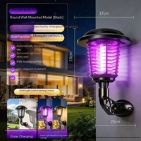 Lampe anti-moustiques solaire, tue-insectes, étanche, rechargeable, détection intelligente, pour la maison, la terrasse, le jardin et l'extérieur