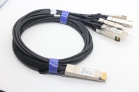 Kabel Serat Optik Tembaga Pasif REALSEA 200G QSFPDD ke SFP28 1M DAC untuk FTTH dengan Garansi 3 Tahun