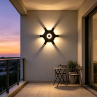 Applique murale LED en forme d'étoile de mer - Minimaliste et moderne, étanche, décoration intérieure et extérieure pour patio, couloir et balcon