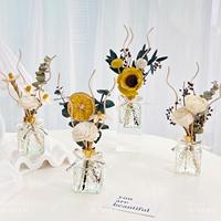 Diffuseurs de parfum d'intérieur de luxe à fleurs séchées, ensembles de diffuseurs à bâtonnets, décoration, purificateur d'air, aromathérapie, diffuseurs d'arômes longue durée