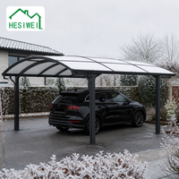 HESIWEI Carports pour stationnement de voitures, auvent de carport en aluminium, abri de voiture en métal, auvent de garage, abri pour voiture