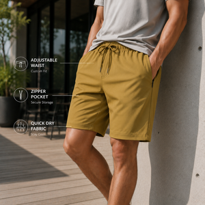 Shorts chino personnalisés pour hommes, légers, extensibles, décontractés, pour le golf, fabricant de vêtements OEM ODM, marque privée - Product Image 4