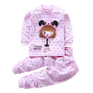 Set di pigiami Casual per bambini abbigliamento da notte in cotone con stampa carina per bambini 0-7 anni ragazzi e ragazze etichetta personalizzata di alta qualità - Product Image 3