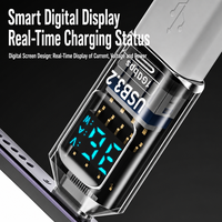 Adaptateur USB femelle vers Type-C mâle avec affichage numérique, adapté aux casques audio et à la conversion de clés USB