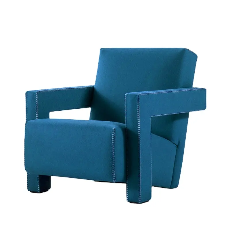 Chaise longue de loisirs en tissu au design moderne Chaises de salon simples Meubles Fauteuils de canapé d'appoint relaxants