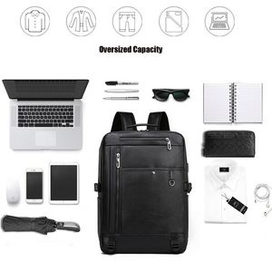 Ubrandpromo Wholesale Direct Sale Top Quality Large Capacity Computer Bag School Students <b>College</b> Mans Leather Pu <b>Backpack</b> Men - Product Image 4