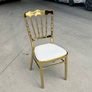 Sedia Napoleon in Ferro Dorato Lucido, Economica e Resistente, per Matrimoni - Product Image 5