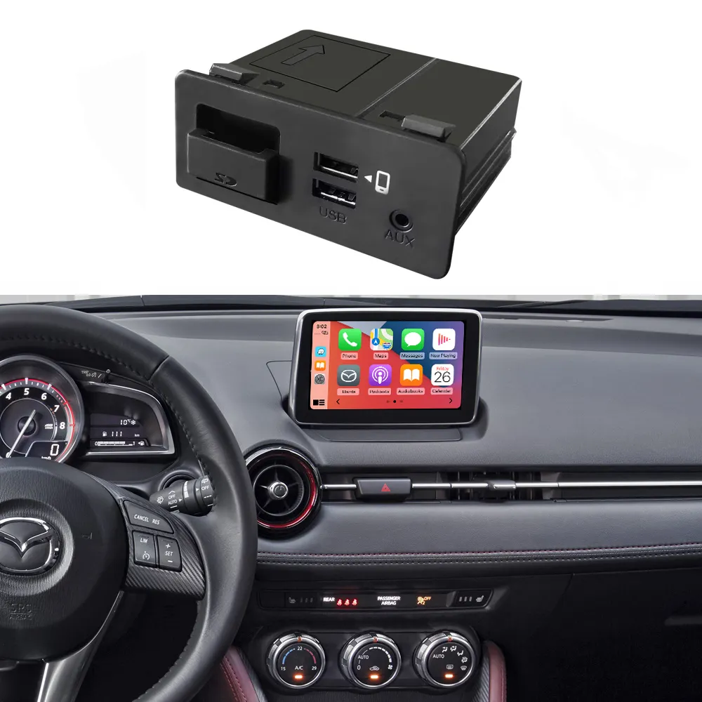 Carretera superior Smart Media caja de Apple CarPlay decodificador Android Auto USB Hub adaptador OEM Apple CarPlay para Mazda CX-3 / CX3 2016-2020