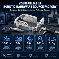 Support structurel multi-trous en aluminium pour pince robotisée, usiné CNC 5 axes, pièce d'automatisation de précision OEM