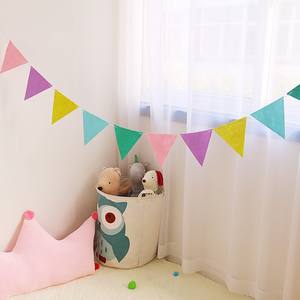 Coloré laine feutre <span class=keywords><strong>fanion</strong></span> Triangle drapeaux bannière <span class=keywords><strong>multicolore</strong></span> arc-en-ciel bruant pour Halloween fête décorations <span class=keywords><strong>guirlande</strong></span> forme - Product Image 6