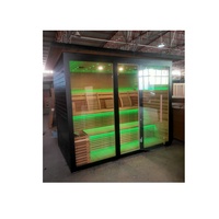 Sauna cubique extérieur traditionnel au design moderne Sauna extérieur en bois carbonisé et bain de vapeur Baignoires thermales sauna poêle à bois