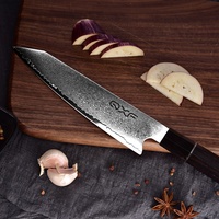 Couteaux de cuisine de style japonais en acier Damas VG10, couteau de chef de 8 pouces avec manche octogonal et étui