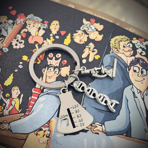 Sáng tạo DNA phân tử Kính hiển vi mô hình sinh học thí nghiệm công cụ <span class=keywords><strong>Keychain</strong></span> giáo viên Quà Tặng - Product Image 3