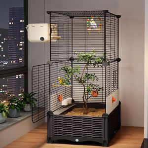 XS-Ultra Küçük Su Geçirmez Dikdörtgen Peyzaj Kuş Kafesi-Lüks Villa Kafesi Muhabbet Kuşları, Sultan Papağanları ve Muhabbet Kuşları için - Product Image 1