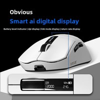 FURYCUBE G9 Souris de jeu ergonomique légère à six boutons PAW3311 sans fil tri-mode avec station de charge