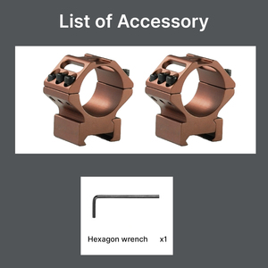 Anneaux de montage et supports en aluminium BANGBANG de 30 mm pour rails de 20 mm, 3 rangées de vis, hauteur centrale 1 po (marron) - Product Image 5