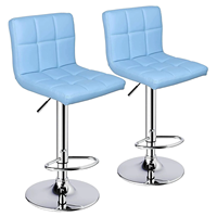 Tabourets de bar modernes carrés pivotants en cuir réglables pour café, restaurant, comptoir de cuisine – Chaise de bar pivotante à hauteur réglable pour salle à manger