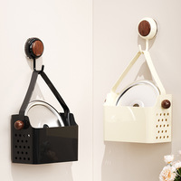 Caja de Almacenamiento de Plástico para Drenaje, Montaje en Pared sin Taladro, Ecológica, Impermeable, Minimalista, para Colgar en el Armario o Baño, para Productos de Cuidado de la Piel