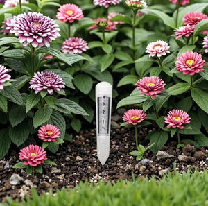 Casing plastik PS kustom meteran Pin pengukur hujan dan termometer Silo gandum dengan Logo tercetak pada papan skala - Product Image 3