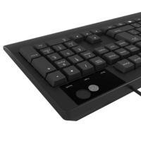 Sunrose K300 Keyboard Sidik Jari Berkabel Baru USB Bisnis 104 Tombol Ukuran Penuh Membran Sentuh Buka Kunci Pasang dan Pakai