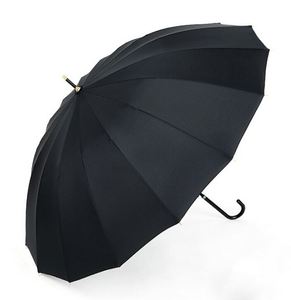 Classic 23-Inch 8K Golf <b>Umbrella</b> Customized Logo Leather Handle Semi-Automatic Auto Open for Advertising and Stores - Product Image 1
