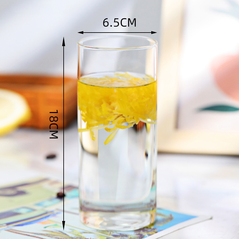 Tasse en verre transparent droit 450 ml