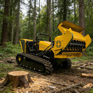 Tracked Diesel/<b>Gasoline</b> Powered High Flow Hydraulic Motor Pump Self Propelled Hydrostatic Transmission Forestry Mulcher Remote - Product Image 3