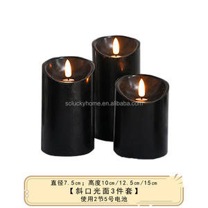 Vela Electrónica LED <span class=keywords><strong>de</strong></span> <span class=keywords><strong>la</strong></span> <span class=keywords><strong>Serie</strong></span> Magic Black con Control Remoto <span class=keywords><strong>de</strong></span> 10 Teclas, Funciona con Pilas, Luz <span class=keywords><strong>de</strong></span> Vela Electrónica para Halloween, Navidad, Diwali, Hogar - Product Image 5