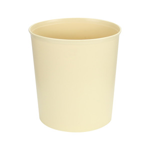 Cubo de Basura Cilíndrico con Tapa Abierta de 7L, Color Beige, Contenedor de Almacenamiento Interior, Cesta para Desechos - Product Image 4