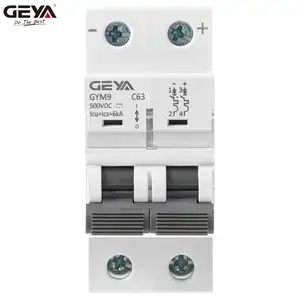 GEYA GYM9 DC Mini devre kesici 63 Amp devre kesici s 2 kutuplu bara MCB CE CB SEMKO SAA sertifikası