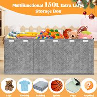 Boîte de rangement pour jouets d'enfants à grande capacité, organisateur domestique moderne, pliable et réutilisable pour le rangement dans la garde-robe