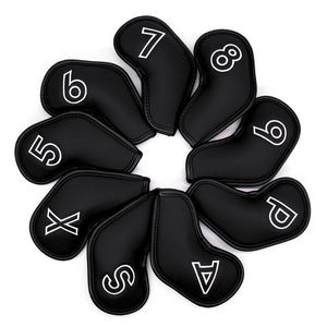 Hot Selling Pu Leather <b>Golf</b> Iron Headcover Embroidery Letter <b>Golf</b> Club Iron <b>Head</b> <b>Covers</b> - Product Image 1