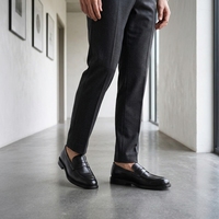Chaussures en cuir pleine fleur pour hommes, collection automne 2025 – Mocassins polyvalents à enfiler en cuir véritable, semelle plate, respirants et antidérapants