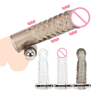Vente chaude de qualité alimentaire TPE avec vibrateur stimulateur de Clitoris préservatif réutilisable jouets sexuels pour l'éjaculation retardée du pénis - Product Image 2