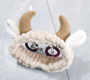 批发可爱发带甜美牛头带化妆洗脸面部头带牛角女女孩 - Product Image 3