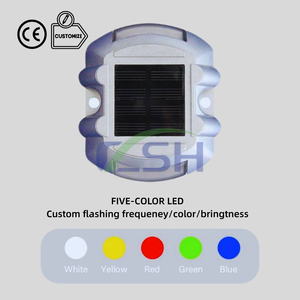 Luz <span class=keywords><strong>Solar</strong></span> de Jardín <span class=keywords><strong>Baliza</strong></span> de Seguridad Azul y Blanca Cono Reflector para Calzada Equipos para Carreteras Marcador Vial <span class=keywords><strong>LED</strong></span> Luces para Automóvil - Product Image 2