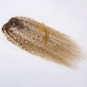 Toupet en cheveux humains Mono Top Bouclé pour femmes Toupet en monofilament Bouclé Toupet en cheveux humains - Product Image 3