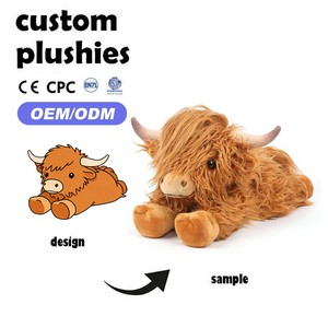 New Arrival Tùy Chỉnh Plushie Đồ Chơi Siêu Mềm Phim Hoạt Hình Thực Tế Bò Thú Nhồi Bông Dài Đồ Chơi Sang Trọng - Product Image 1