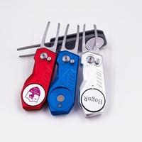 Fourche de Golf OEM avec bouton Pop-up, pliable, outil de réparation de Divot avec marqueur personnalisé