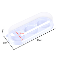 Boîte d'emballage alimentaire jetable en plastique PET transparente et mignonne, 3 pièces, mini gâteau, sandwich, hamburger, pain, nourriture pour bébé