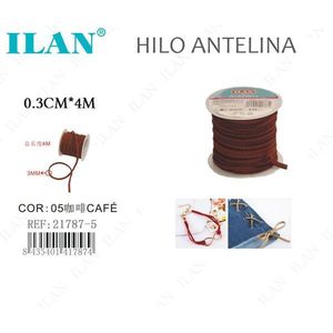 ริบบิ้นหนังกลับ ILAN 0.3 ซม. X 4 ม. สีคาเฟ่ สำหรับงานประดิษฐ์เครื่องประดับ - Product Image 1