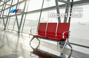 Chaise d'attente moderne pour réception publique, pour aéroport, hôpital, station de bus, sièges en tandem, cuir PU, en vente - Product Image 3