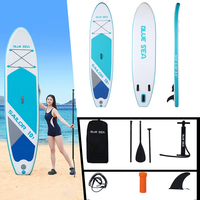 Planche de SUP gonflable rapide en matériau Drop Stitch pour sports nautiques, pliable, idéale pour le yoga - Grande Vente