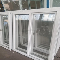 Ventanas Corredizas Modernas de PVC Blanco con Diseño Reforzado, Malla de Acero Inoxidable para Hoteles, Exteriores, Baños y Cocinas