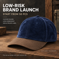Casquette de baseball en velours avec logo personnalisé, visière en faux daim, faible MOQ, chapeau à marque privée pour les marques de mode